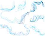 Abstract backgrounds set in water wave style. Vector illustration without transparency  EPS 10.