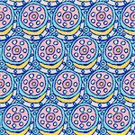 Seamless pattern of circles in doodle style.