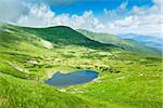 Image of a beautiful mountain lake in carpathian mountains. Chornohora massif in eastern Carpathians.