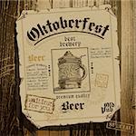 beer background Oktoberfest, this illustration can be used for your design
