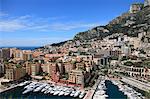 Port of Fontvieille, Fontvieille Harbor, Fontvieille, Monaco, Cote d'Azur, Mediterranean, Europe