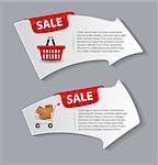 Sale Banner with Place for your Text. Vector Illustration.