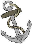 marine theme, anchor, this illustration may be useful as designer work