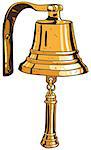 marine theme, ship's bell, this illustration may be useful as designer work