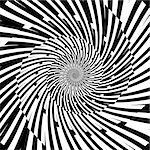 Design monochrome swirl movement illusion background. Abstract stripe torsion backdrop. Vector-art illustration