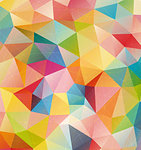 Retro pattern of geometric shapes, color triangle