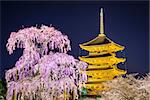 Todai-ji pagoda in the springtime in Kyoto, Japan.