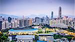 Shenzhen, China city skyline at twilight.