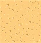 Illustration cheese texture with holes - vector