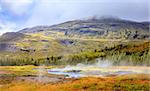 Geothermal area near Geysir in southwestern Iceland