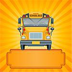 Illustration of American school bus