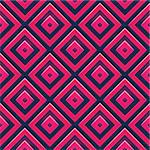 Seamless vector pattern with pink glossy squares. Retro pattern of geometric shapes.