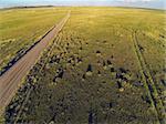 aerial view of Pawnee National Grassland in Colorado from a low flying quadcopter drone