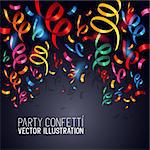 Party Confetti. Colourful confetti background vector illustration.