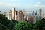 HONG KONG, CHINA - APRIL 29, 2012: Hong Kong Skyline from Victoria Peak on April 29, 2012 in Hong Kong