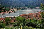 View of the Kotor and Kotor Bay. Montenegro