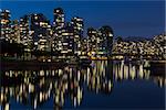 Vancouver Skyline During The Night