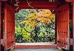 Nara, Japan at Kasuga-Taisha Shrine with fall foliage.