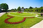 VIENNA, AUSTRIA - AUGUST 4, 2013: Schonbrunn Palace floral garden on August 4, 2013 in Vienna, Austria.