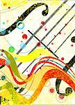Violin closeup set on a jazz grunge background
