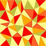 background with irregular tessellations pattern - triangular design in retro autumn colors