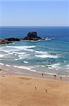 Overview of Zambujeira do Mar village beach, Alentejo, Portugal