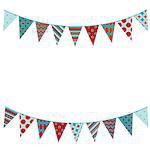 Bunting background in flat style. Also available as a Vector in Adobe illustrator EPS format, compressed in a zip file. The vector version be scaled to any size without loss of quality.