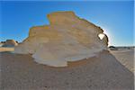 Sun through Hole in Rock Formation in White Desert, Libyan Desert, Sahara Desert, New Valley Governorate, Egypt