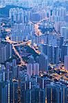 View of apartment blocks, Kowloon, Hong Kong