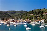 Western Europe, Greece, Ionian Islands, Paxos. The waterfront at Lakka.