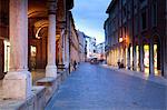 Italy, Veneto, Padua. One of the streets in the city centre.