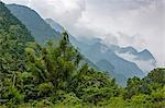 Muang Ngoi, Luang Prabang Province. The beautiful Nam Ou River valley near Muang Ngoi.