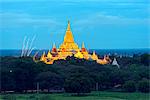 South East Asia, Myanmar, Bagan, fireworks at Ananda Phato temple