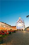 Europe, Poland, Rzeszow, rynek town square, Neo-Gothic style town hall