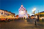 Europe, Poland, Rzeszow, rynek town square, Neo-Gothic style town hall