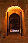 City gate (Portal de ses Taules), city wall, Rampart, Dalt Vila, historic old town, Ibiza, Balearic Islands, Spain, Mediterranean, Europe
