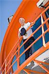 Captain on a floating bridge