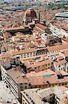 Aerial view of old town, Florence, Italy