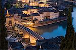 Ponte Pietra and River Adige, Verona, Italy