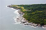 Rocky coastline, Newport County, Rhode Island, USA