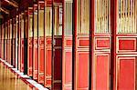 Red doors of Thai Hoa Palace, Hue, Vietnam