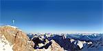 View from Mount Zugspitze in a south-easterly direction, Germany and Austria