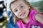 Close up of smiling girl's face