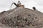 Machinery at garbage collection center