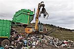 Machinery at garbage collection center