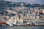 Urban apartment buildings on coastline