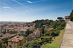 Aerial view of city on hillside