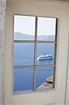 Cruise ship viewed from window
