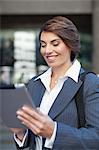 Businesswoman using tablet computer