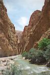 River running through mountain valley